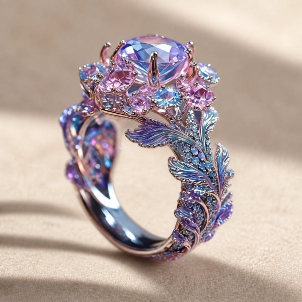 Floral Silver Band Ring