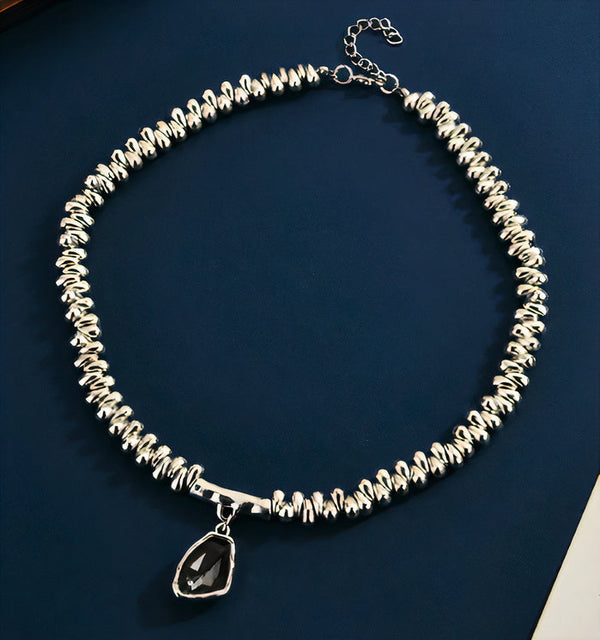 Crystal Bracelet with Silver Plated Pearls