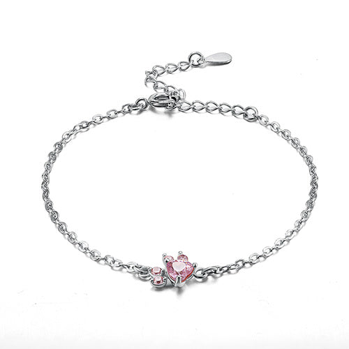 Rose Gold Paw Jewelry Set | 4 Pieces with Zirconia Heart (Ring, Necklace, Earrings, Bracelet)