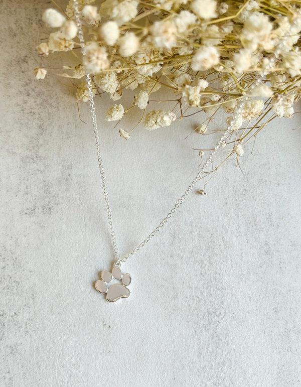 Elegant Silver Paw Necklace | Stainless Steel