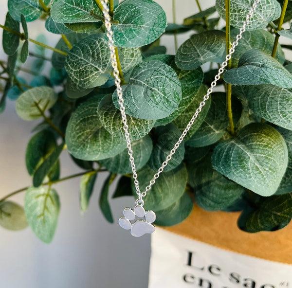 Elegant Silver Paw Necklace | Stainless Steel