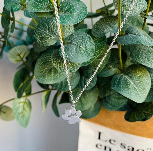 Elegant Silver Paw Necklace | Stainless Steel