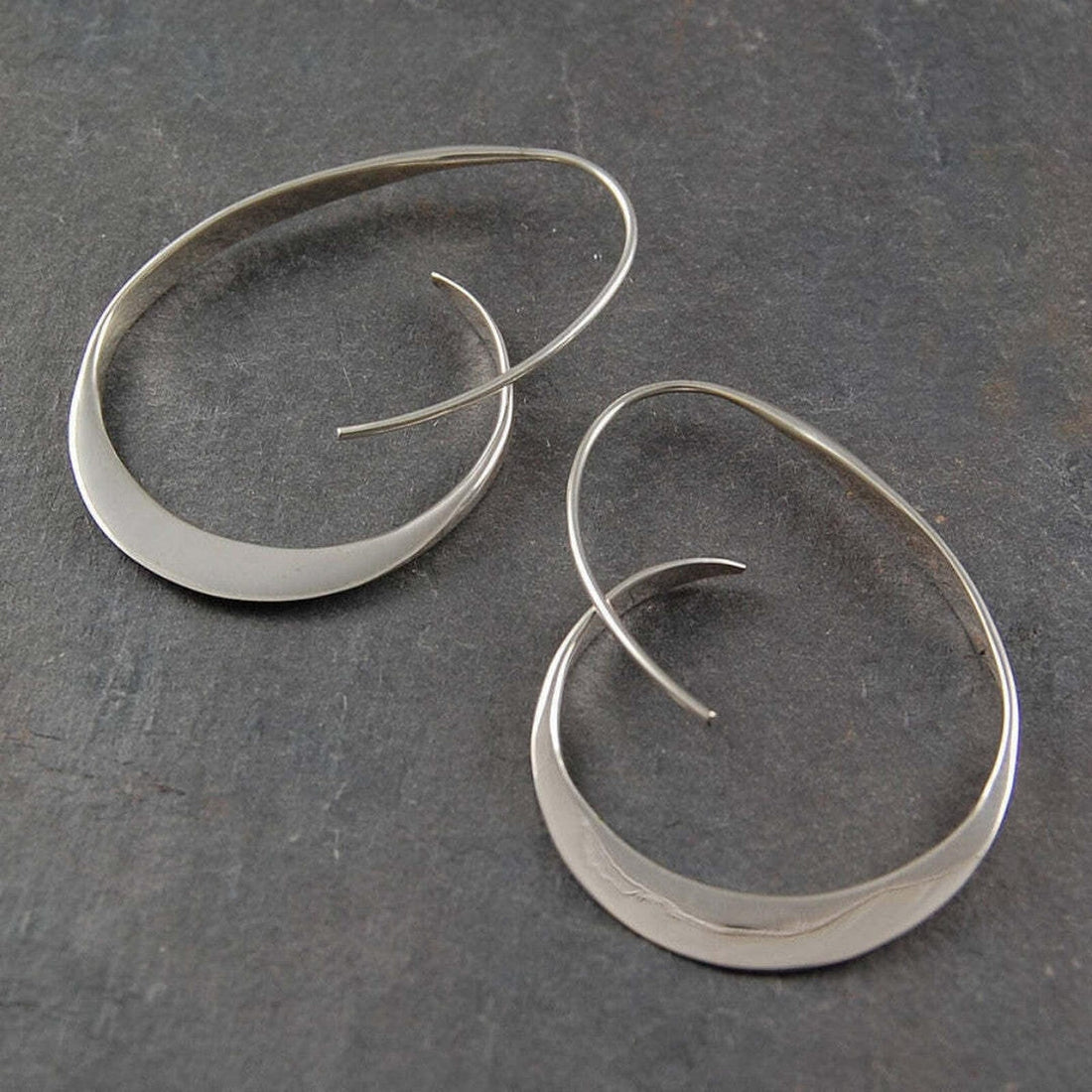Open Spiral Drop Earrings