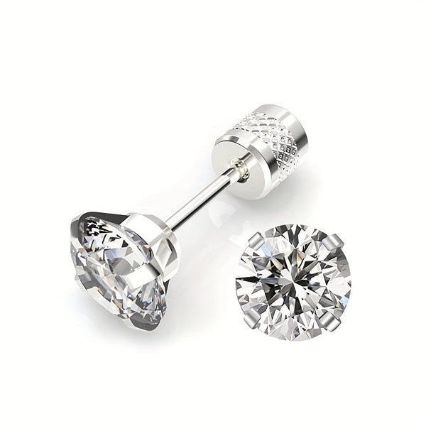 Classic Solitaire Earrings | White Gold