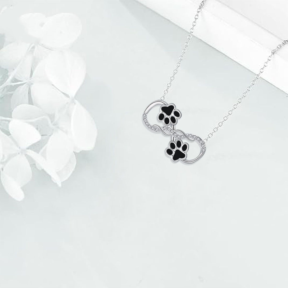 Infinity Symbol Pendant Necklace with Zirconia