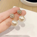 Zirconia & Pearl Earrings
