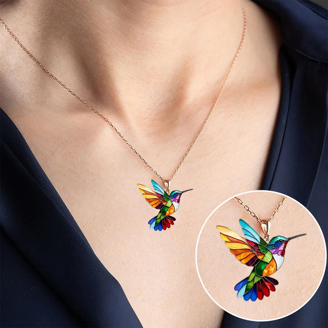 Beautiful Hummingbird Necklace with Bonus Earrings | Limited Time Offer