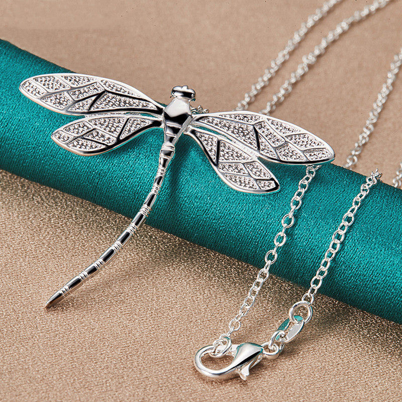 Sterling Silver Dragonfly Necklace | Symbol of Grace & Transformation