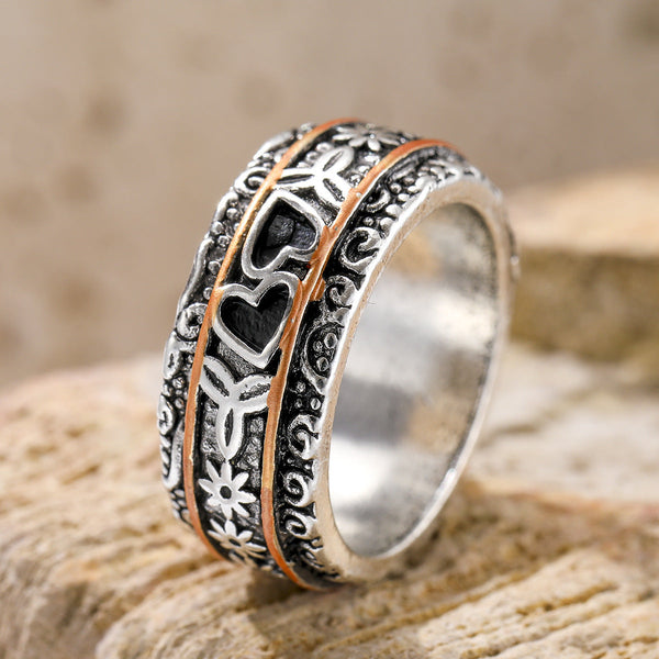 Engraved Silver Heritage Ring