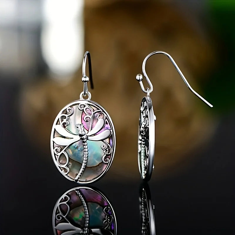 Abalone Shell Dragonfly Earrings | Symbol of Renewal & Grace