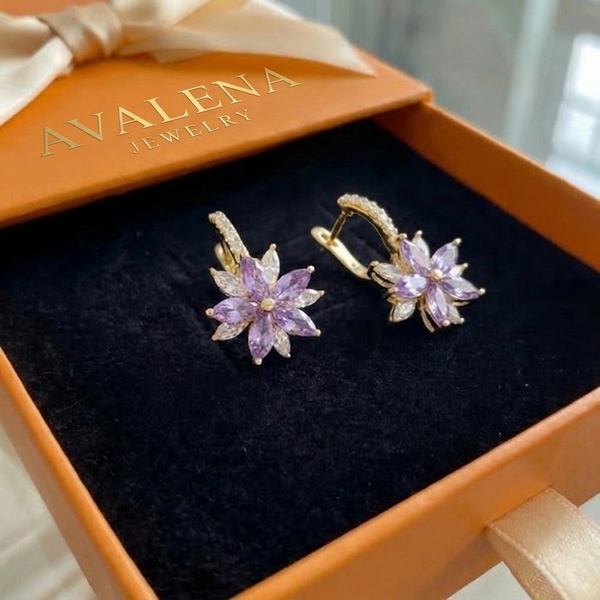 Amethelis Flora Earrings | Gold