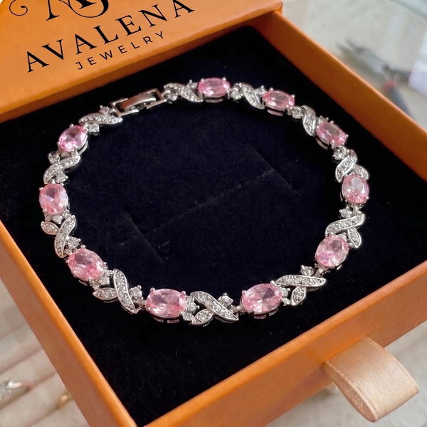 Amethyst Prism Tennis Bracelet | Rose Gold