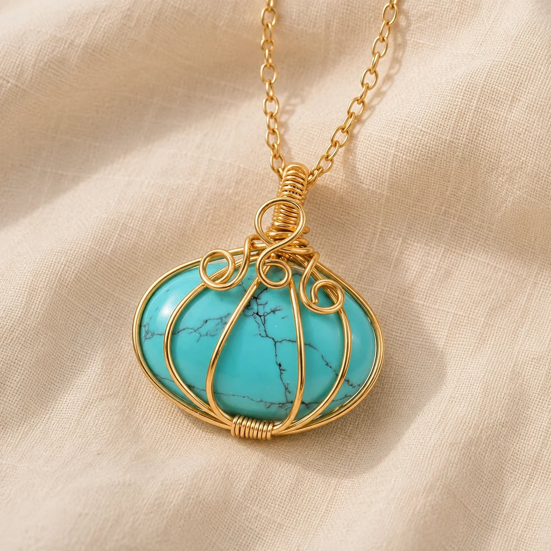 Antique Mermaid | Golden Necklace With Handmade Pendant