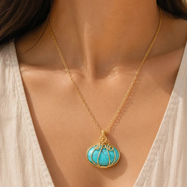Antique Mermaid | Golden Necklace With Handmade Pendant