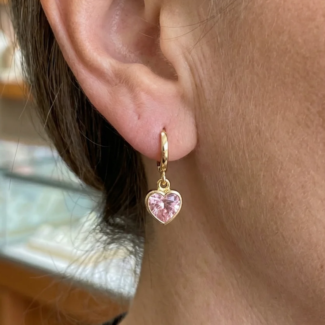 Cupid Charm Drop Earrings | Gold