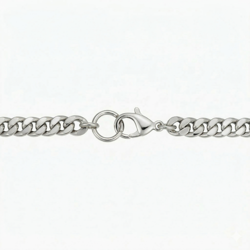 Estate Cuban Bracelet | White Gold