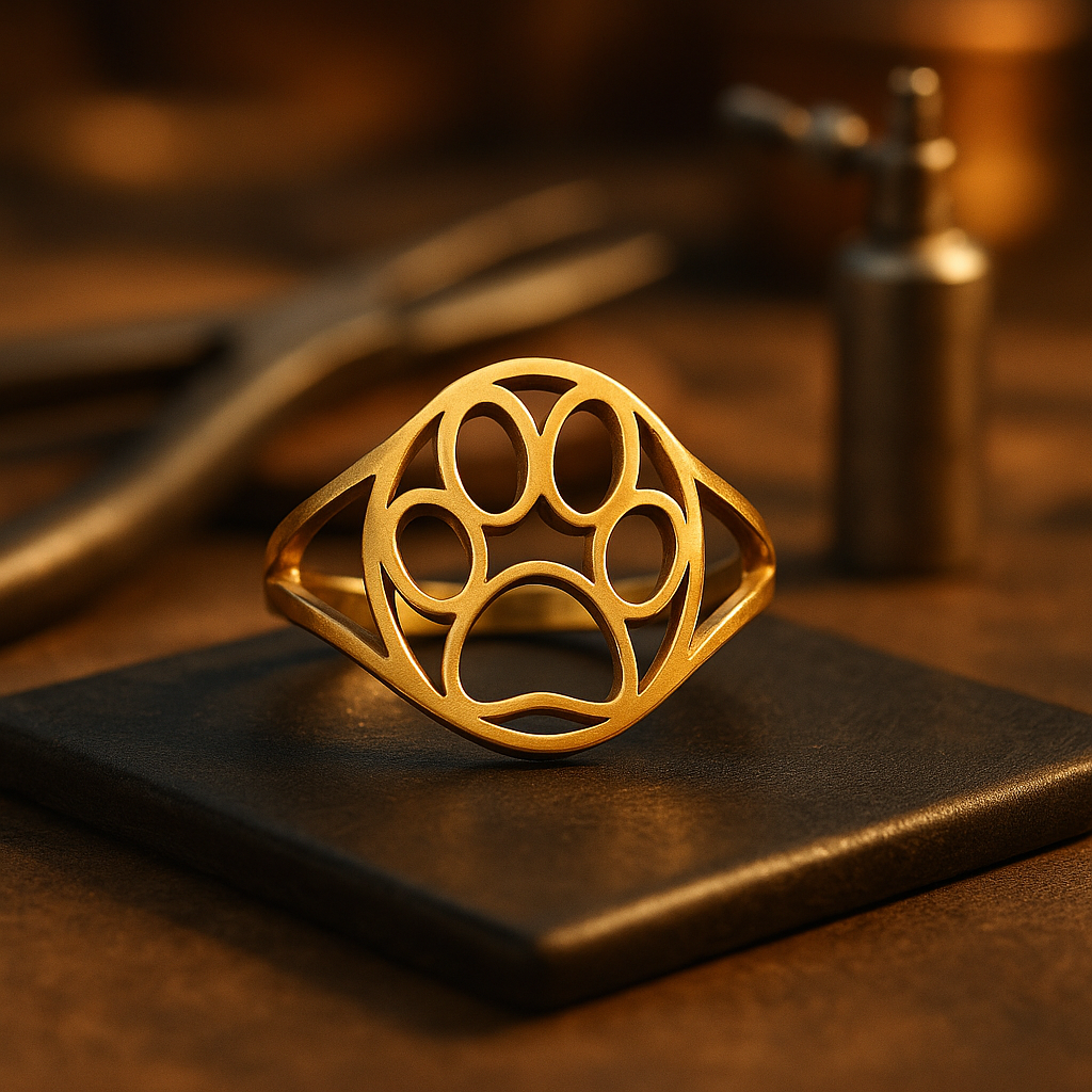 Open Paw Ring in Stainless Steel | Lightweight & Stylish