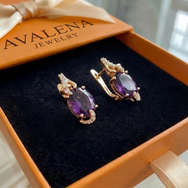 Imperial Nightfall Drop Earrings | Rose Gold