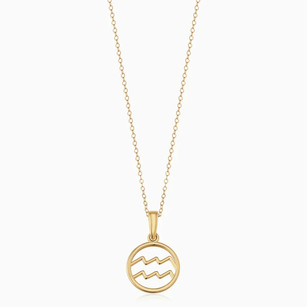 Zodiac sign necklace | Gold