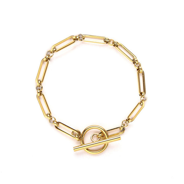 Link T-Bar Bracelet | Gold