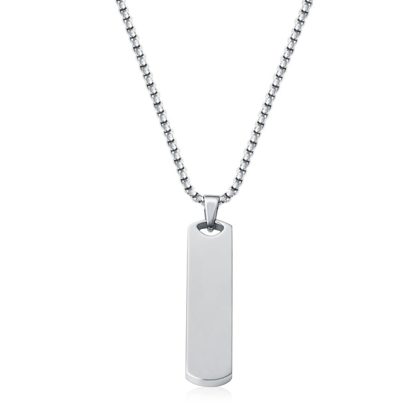 Core Tag Necklace | White Gold