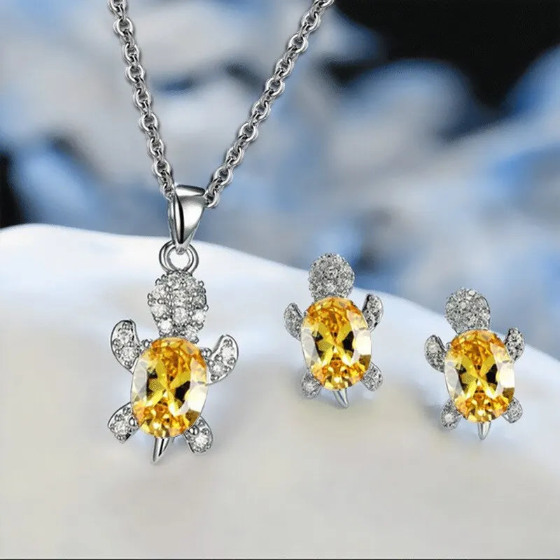 Beautiful Sea Turtle Necklace with Bonus Earrings | Limited Time Offer