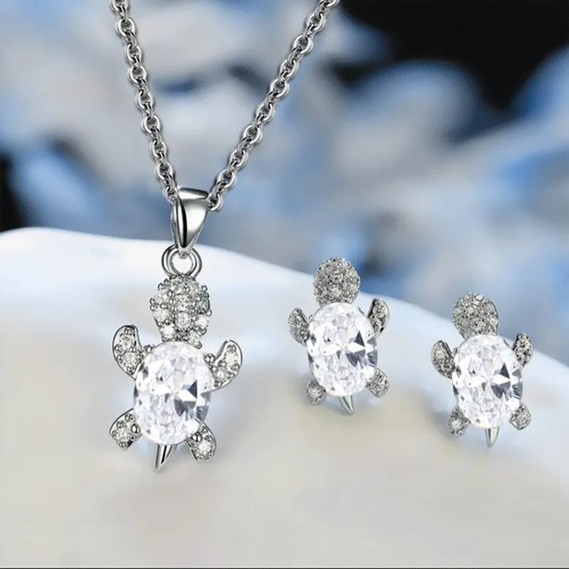 Beautiful Sea Turtle Necklace with Bonus Earrings | Limited Time Offer