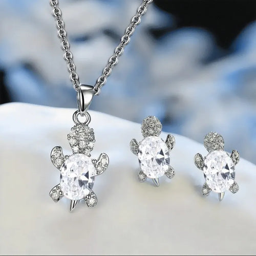 Beautiful Sea Turtle Necklace with Bonus Earrings | Limited Time Offer