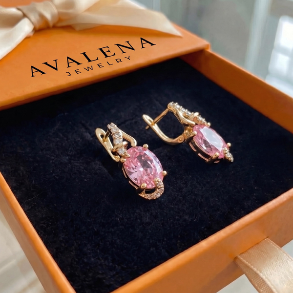 Rose Dawn Drop Earrings | Gold