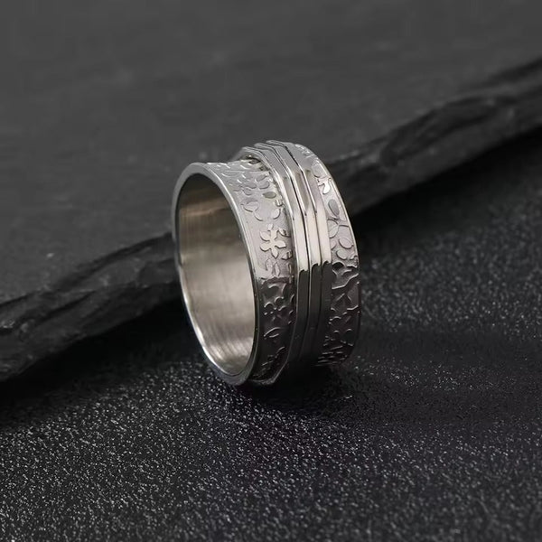 Vintage Spinner Thin Gold & Silver Ring