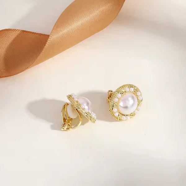 Vintage Blossom Pearl Earrings