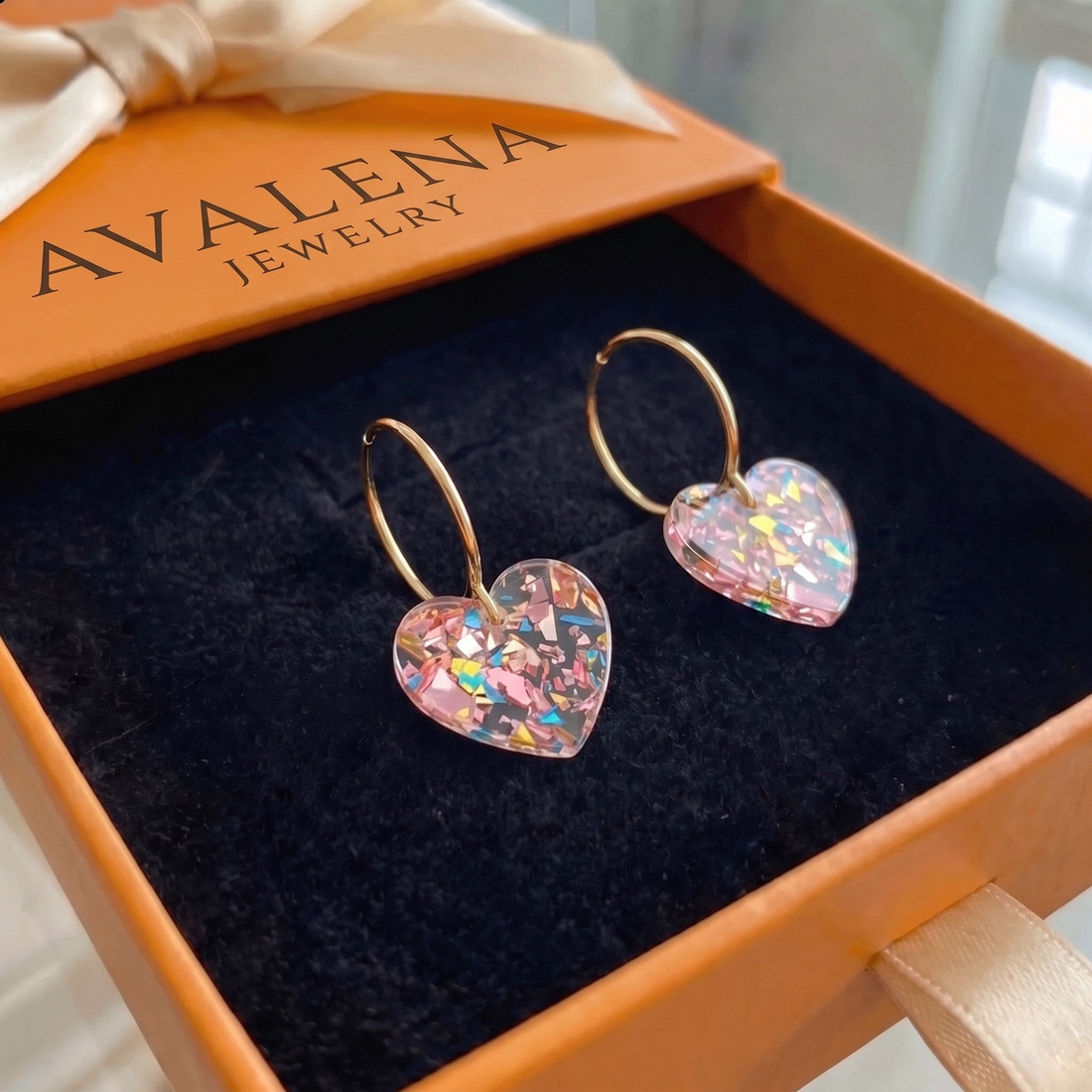 Sugarplum Heart Drop Earrings | Gold
