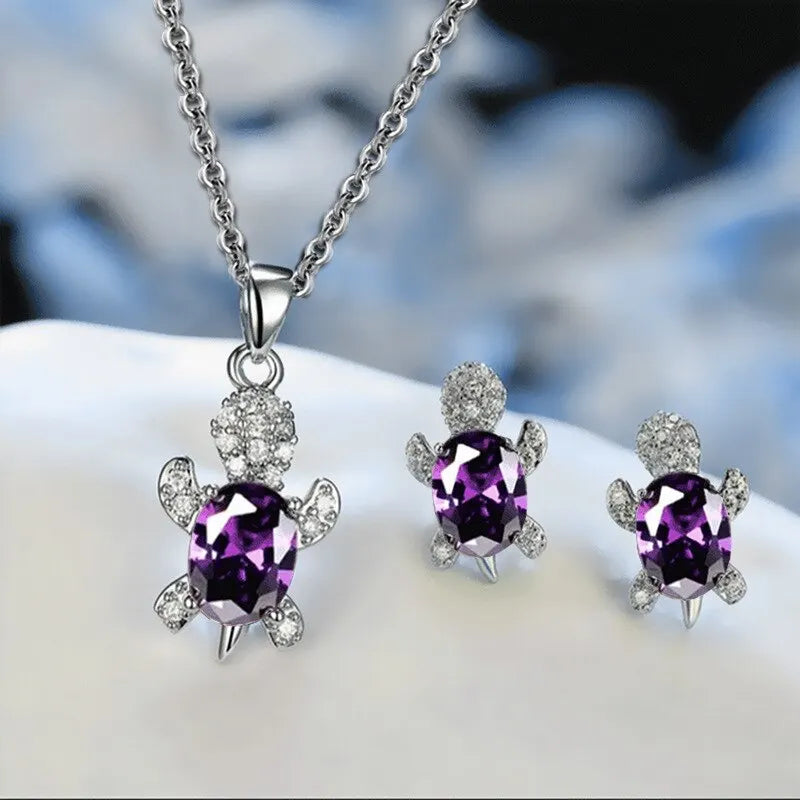 Beautiful Sea Turtle Necklace with Bonus Earrings | Limited Time Offer