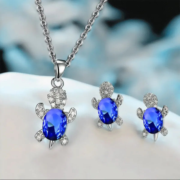 Beautiful Sea Turtle Necklace with Bonus Earrings | Limited Time Offer