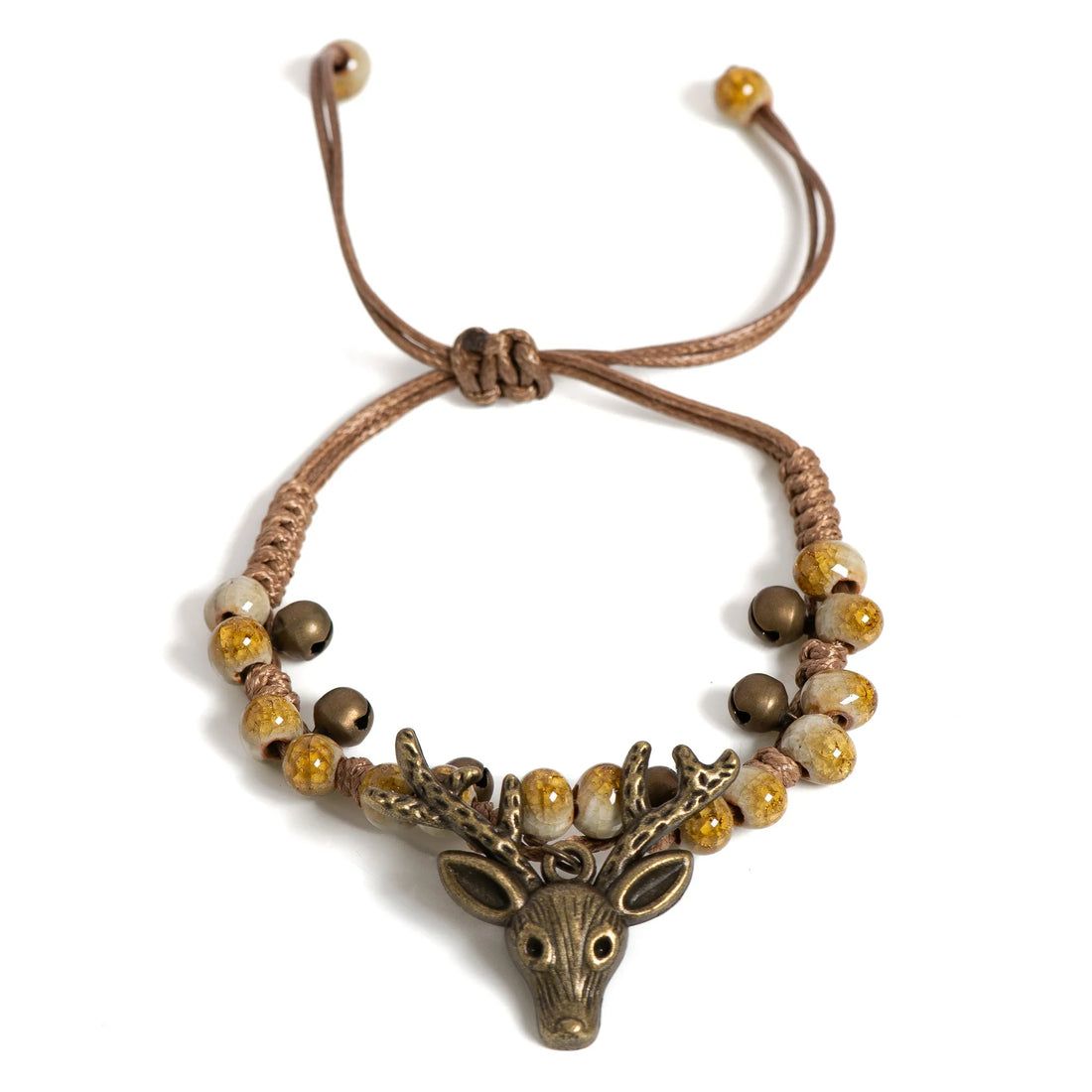 Handcrafted Ceramic Fawn Charm Bracelet