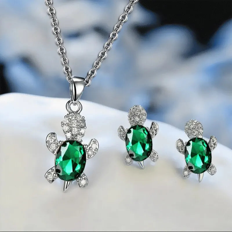 Beautiful Sea Turtle Necklace with Bonus Earrings | Limited Time Offer
