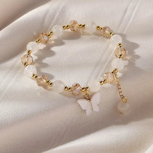 Beautiful Butterfly Beaded Stretch Bracelet
