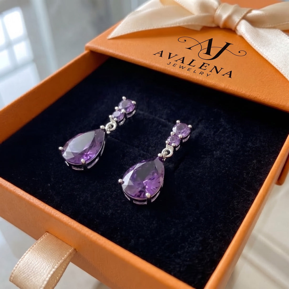 Amethyst Drewdrop Earrings