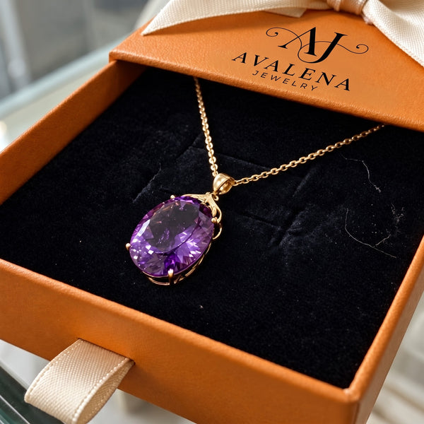 Amethyst Imperial Oval Necklace