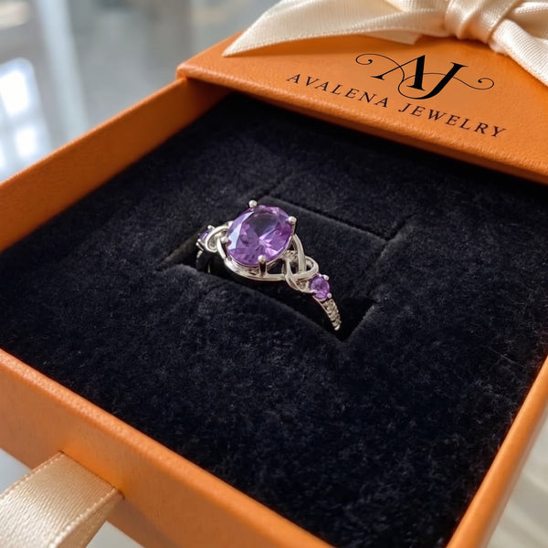 Amethyst Knot Ring
