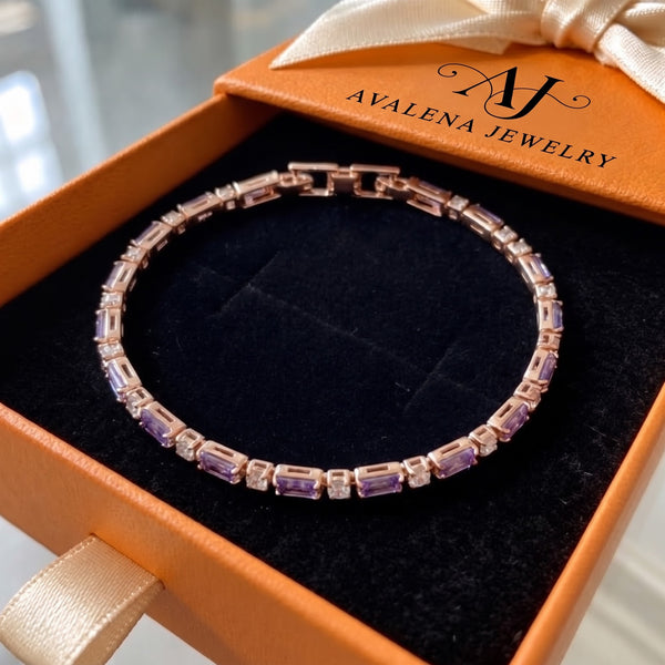 Amethyst Prism Tennis Bracelet