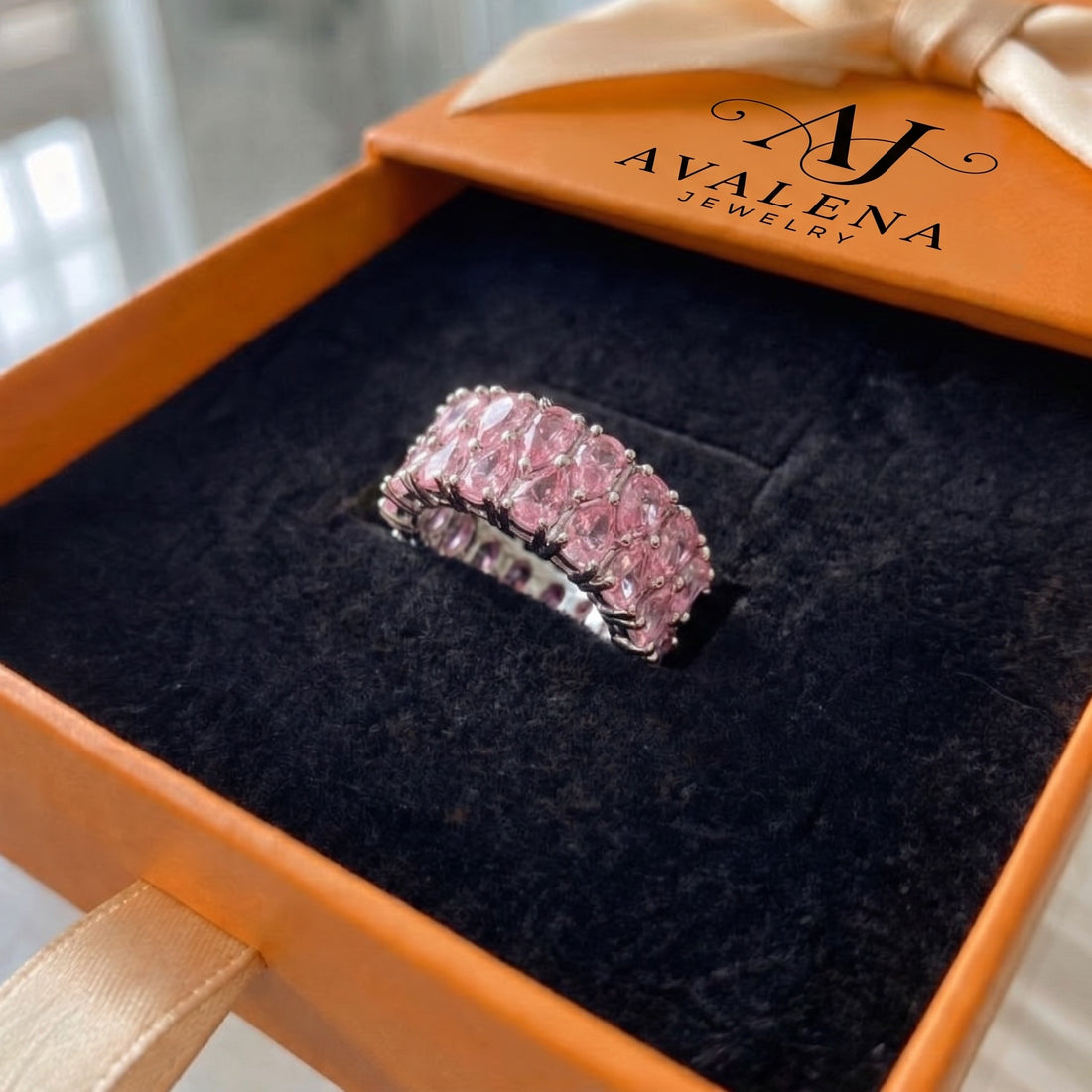 Blush Cascade Eternity Ring