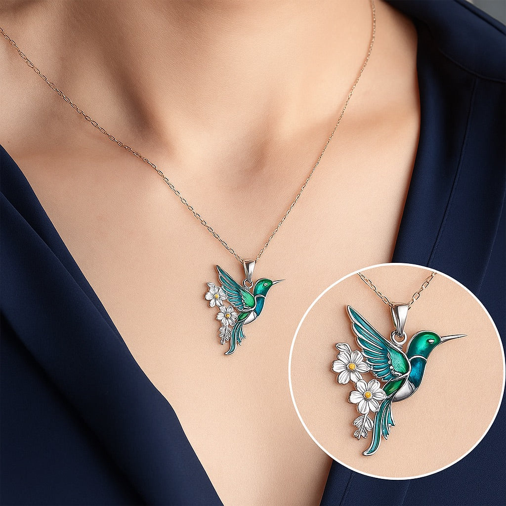 Beautiful Hummingbird Necklace with Bonus Earrings | Limited Time Offer