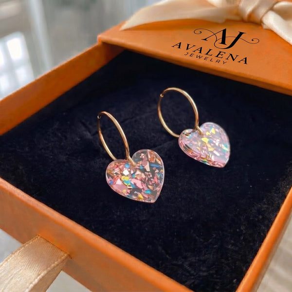 Heart Drop Earrings
