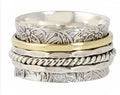 Vintage Gold & Silver Rose Ring