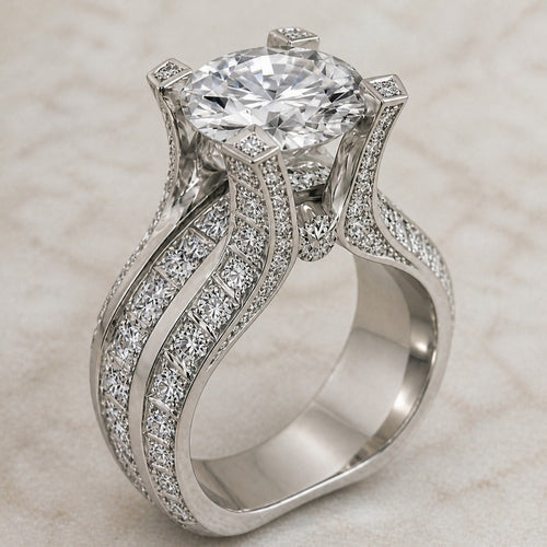 Crystal Luxe Statement Ring