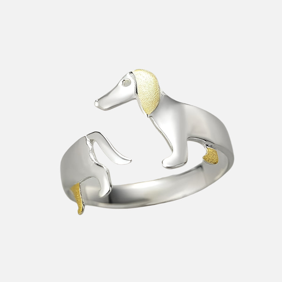 925 Sterling Silver Dachshund Ring | Adjustable Fit