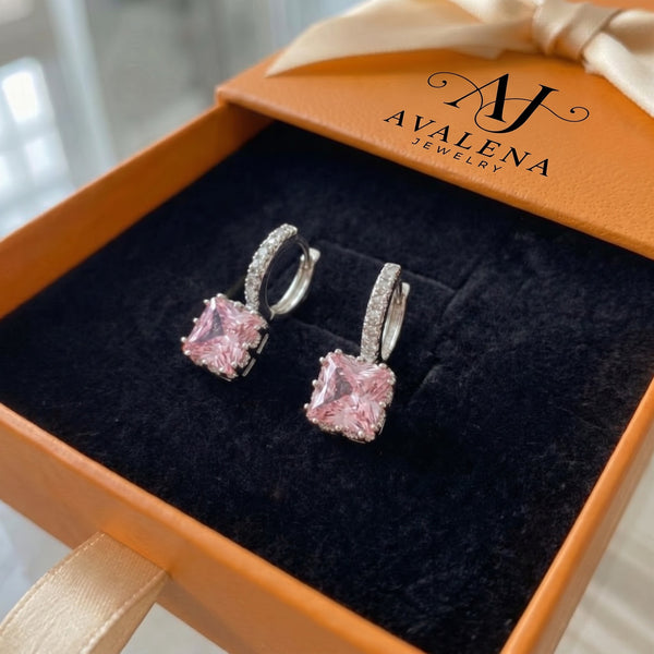 Pink Radiance Huggie Earrings