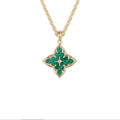 Emerald Clover Pendant Necklace