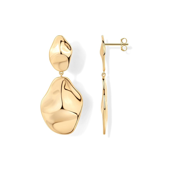Ripple Wave Earrings | Gold
